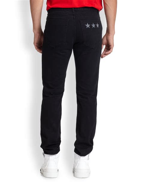 givenchy frayed hem jeans men black|Givenchy sweatpants men.